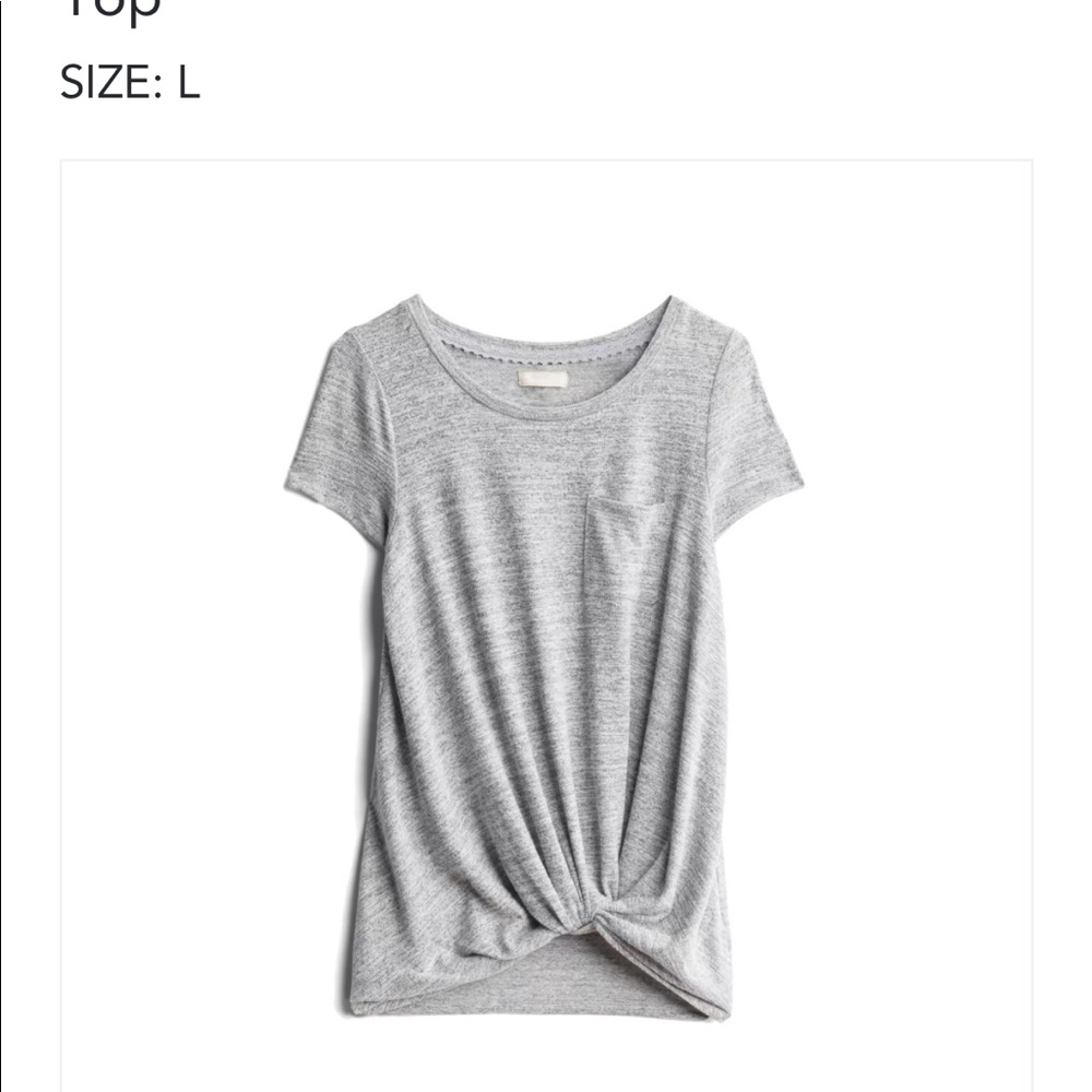 Lainey one pocket knot front knit top